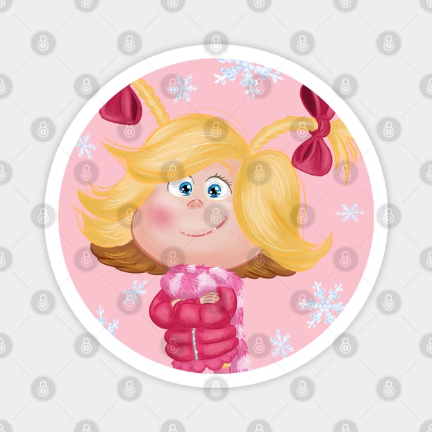 Cindy Christmas Winter Lou Magnet by OCDVampire